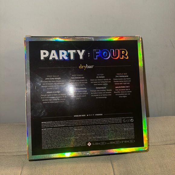 drybar Party of 4 Set Prep Rally Hot Toddy Detox Triple Sec NIB - Picture 2 of 3